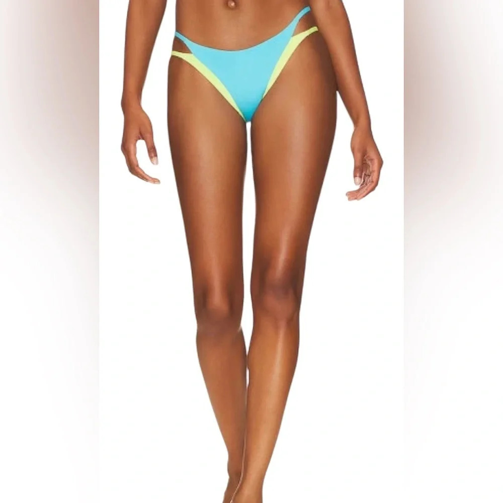 L*Space Billie Bitsy Bikini Bottom Green Blue NWT XL or L - Picture 1 of 6